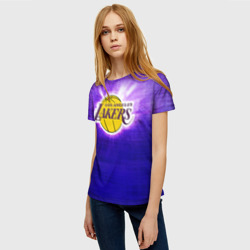 Женская футболка 3D Los Angeles Lakers - фото 2