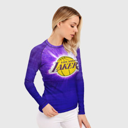 Женский рашгард 3D Los Angeles Lakers - фото 2