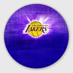 Круглый коврик для мышки Los Angeles Lakers