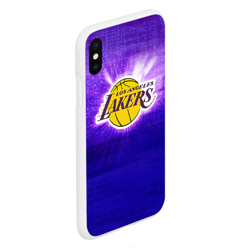 Чехол для iPhone XS Max матовый с принтом Los Angeles Lakers, вид сбоку #3