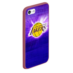 Чехол для iPhone 5/5S матовый Los Angeles Lakers - фото 2