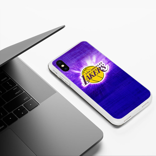 Чехол для iPhone XS Max матовый с принтом Los Angeles Lakers, фото #5