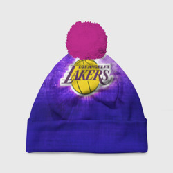 Шапка 3D c помпоном Los Angeles Lakers