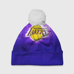 Шапка 3D c помпоном Los Angeles Lakers