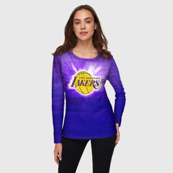 Женский лонгслив 3D Los Angeles Lakers - фото 2