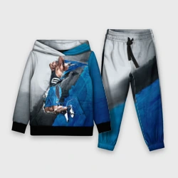 Детский костюм с толстовкой 3D Баскетбол бросок