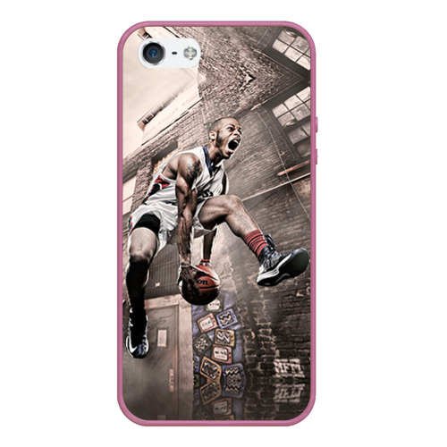 Чехол для iPhone 5/5S матовый Баскетбол город