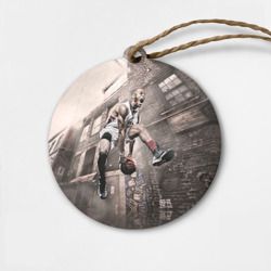 Деревянная игрушка круг Баскетбол город