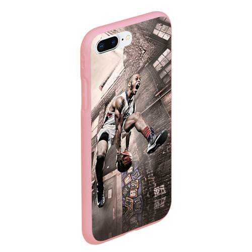 Чехол для iPhone 7Plus/8 Plus матовый Баскетбол город, цвет баблгам - фото 3