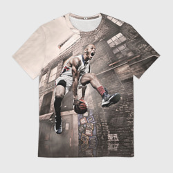Мужская футболка 3D Баскетбол город