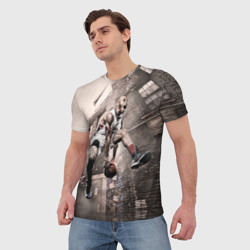 Мужская футболка 3D Баскетбол город - фото 2