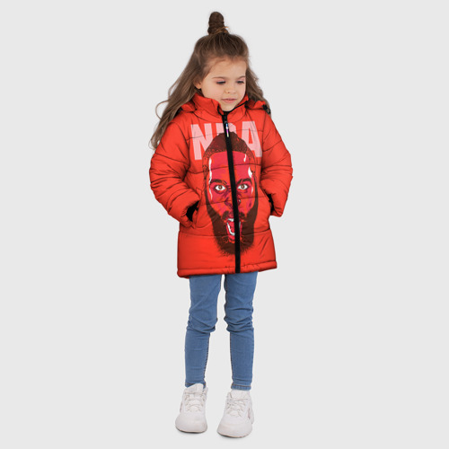 Зимняя куртка для девочек 3D NBA, цвет красный - фото 5
