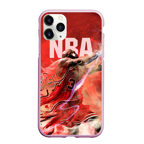 Чехол для iPhone 11 Pro матовый Спорт NBA, цвет розовый