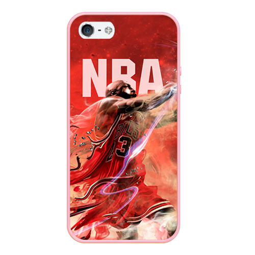 Чехол для iPhone 5/5S матовый Спорт NBA, цвет баблгам