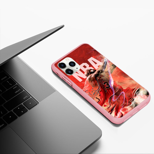 Чехол для iPhone 11 Pro Max матовый Спорт NBA, цвет баблгам - фото 5