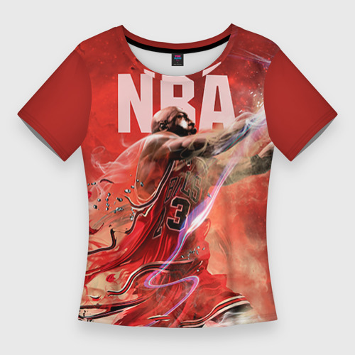 Женская футболка 3D Slim Спорт NBA, цвет 3D печать