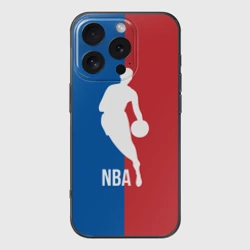 Чехол для iPhone 16 Pro силиконовый с защитой камеры Эмблема NBA