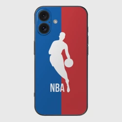 Чехол для iPhone 16 силиконовый с защитой камеры Эмблема NBA