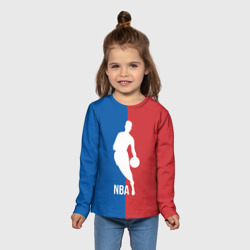 Детский лонгслив 3D Эмблема NBA - фото 2