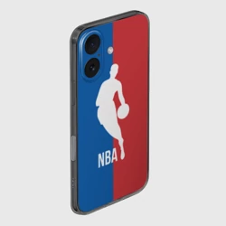 Чехол для iPhone 16 силиконовый с защитой камеры Эмблема NBA - фото 2