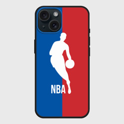 Чехол силиконовый для Apple iPhone 15 матовый Эмблема NBA