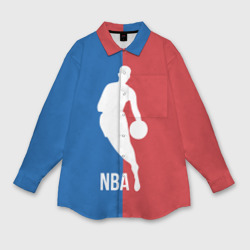 Женская рубашка oversize 3D Эмблема NBA