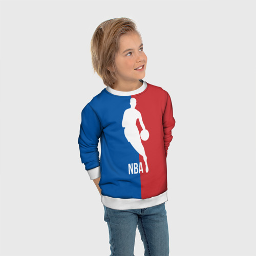 Детский свитшот 3D Эмблема NBA, цвет 3D печать - фото 5