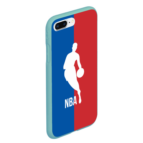 Чехол для iPhone 7Plus/8 Plus матовый Эмблема NBA, цвет мятный - фото 3