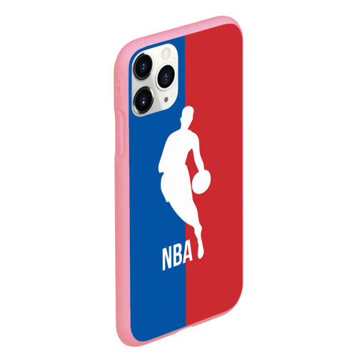 Чехол для iPhone 11 Pro Max матовый Эмблема NBA, цвет баблгам - фото 3