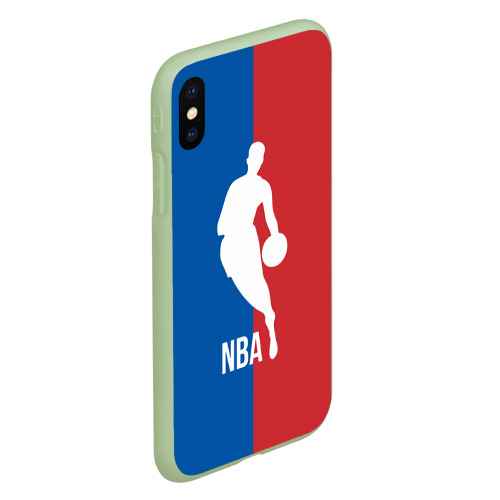 Чехол для iPhone XS Max матовый Эмблема NBA, цвет салатовый - фото 3