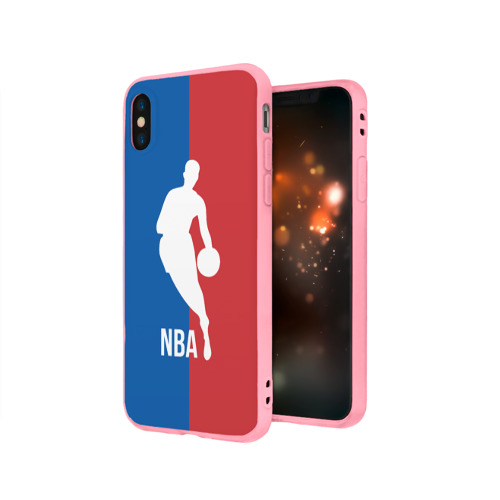 Чехол для iPhone X матовый Эмблема NBA - фото 3