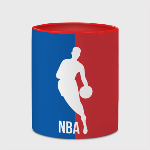 Кружка с полной запечаткой Эмблема NBA, цвет белый + красный - фото 3