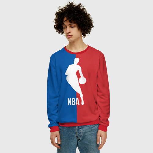 Мужской свитшот 3D Эмблема NBA, цвет красный - фото 3