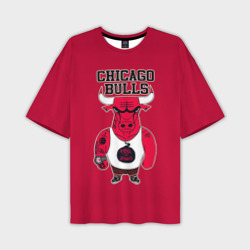 Мужская футболка oversize 3D Chicago bulls