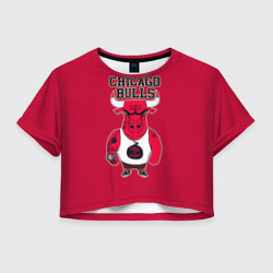 Женская футболка Crop-top 3D Chicago bulls