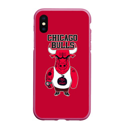 Чехол для iPhone XS Max матовый Chicago bulls