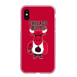 Чехол для iPhone XS Max матовый Chicago bulls