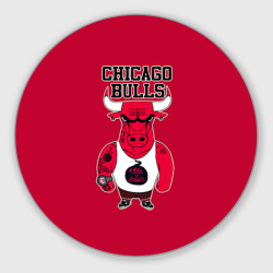 Круглый коврик для мышки Chicago bulls