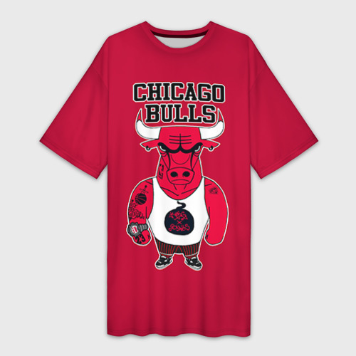 Платье-футболка 3D Chicago bulls, цвет 3D печать