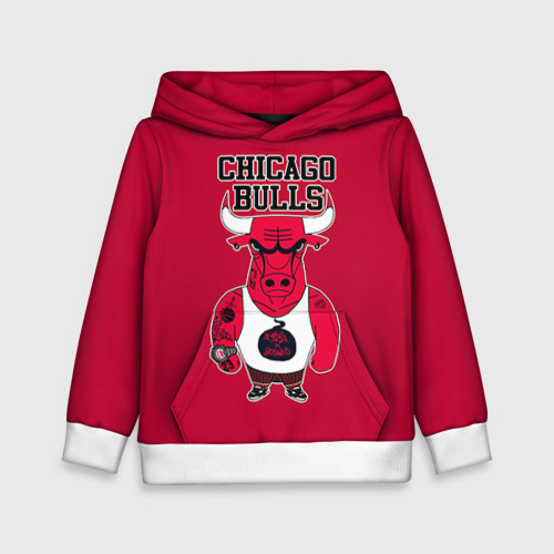 Детская толстовка 3D Chicago bulls, цвет белый