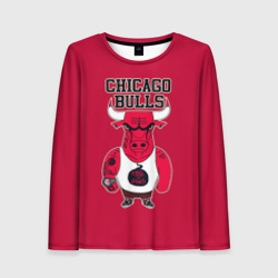 Женский лонгслив 3D Chicago bulls