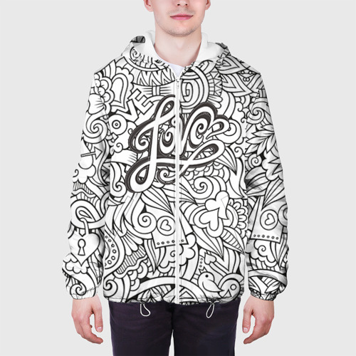 Мужская куртка 3D Love графика, цвет 3D печать - фото 4