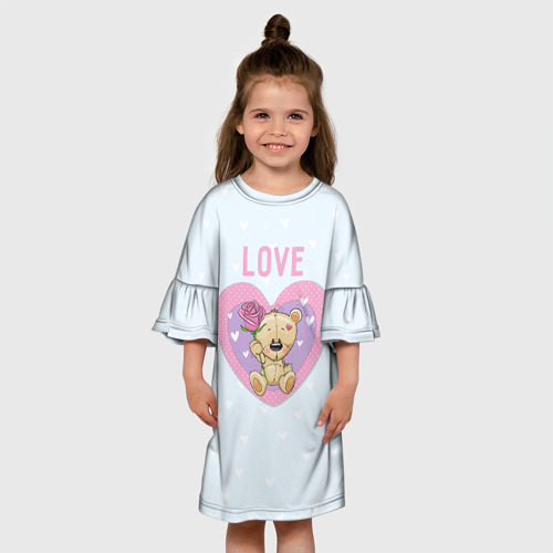 Детское платье 3D Мишка love - фото 4