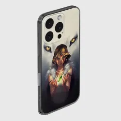 Чехол для iPhone 16 Pro Max силиконовый с защитой камеры Мононоке и глаза - фото 2