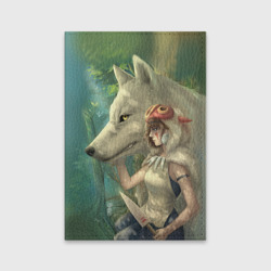 Обложка для паспорта матовая кожа Принцесса и волк