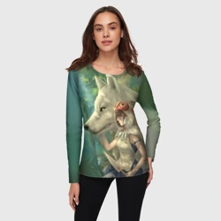 Женский лонгслив 3D Принцесса и волк - фото 2
