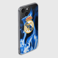 Чехол для iPhone 15 силиконовый с защитой камеры Real Madrid - фото 2