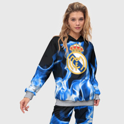 Женский костюм с толстовкой 3D Real Madrid - фото 2