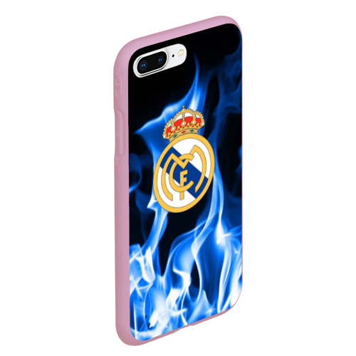 Чехол для iPhone 7Plus/8 Plus матовый Real Madrid, цвет розовый - фото 3