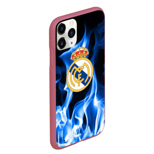 Чехол для iPhone 11 Pro Max матовый Real Madrid, цвет малиновый - фото 3